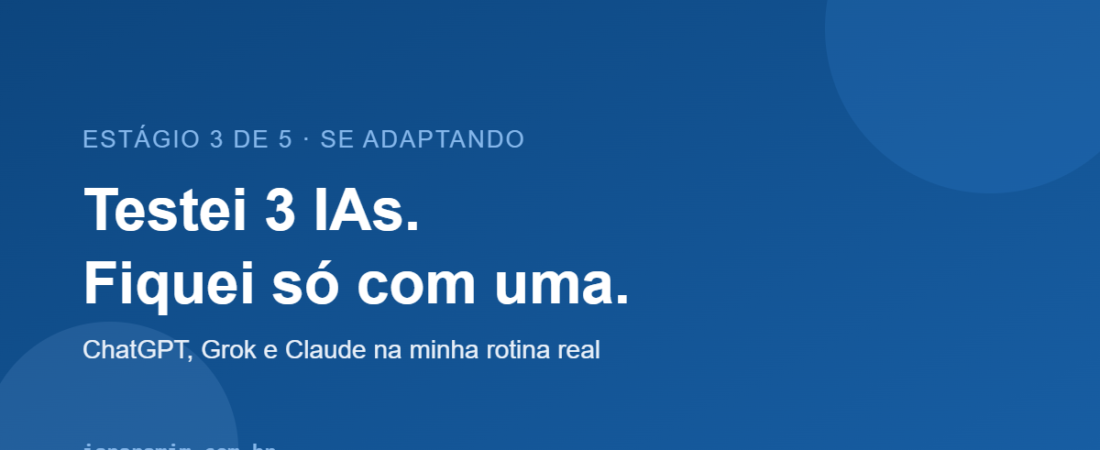 Testei várias IAs — e acabei usando praticamente uma só pra quase tudo